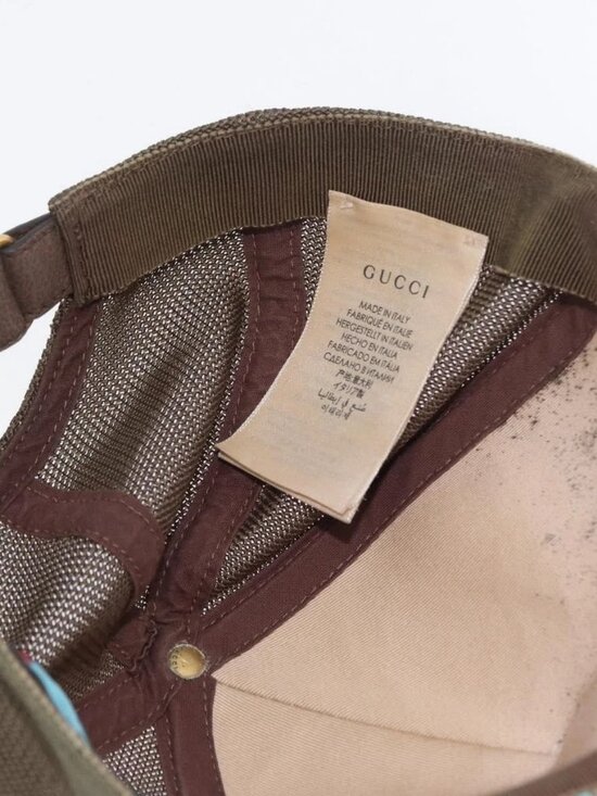 GUCCI GG Supreme GUCCIxDisney Cap PVC Beige 648843 Auth ARZ306M main image 12